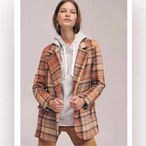 Free people Mari Plaid Blazer size XS